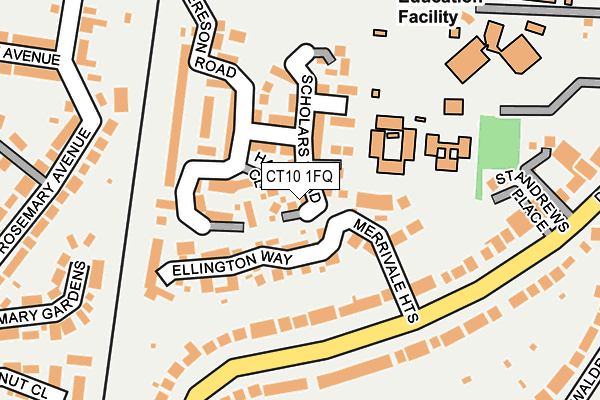 CT10 1FQ map - OS OpenMap – Local (Ordnance Survey)