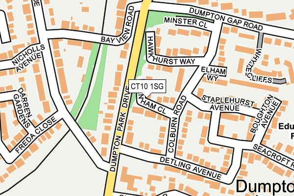 CT10 1SG map - OS OpenMap – Local (Ordnance Survey)