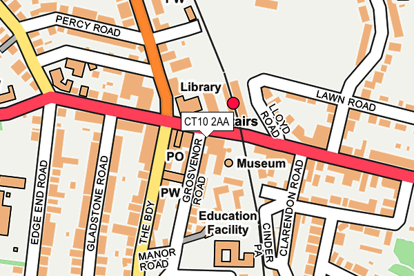 CT10 2AA map - OS OpenMap – Local (Ordnance Survey)