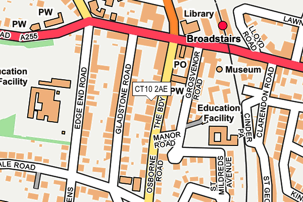 CT10 2AE map - OS OpenMap – Local (Ordnance Survey)