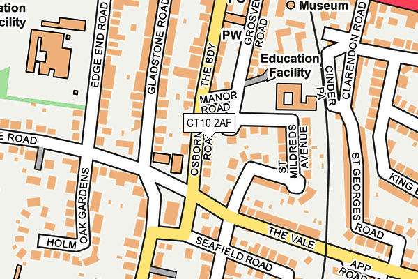 CT10 2AF map - OS OpenMap – Local (Ordnance Survey)