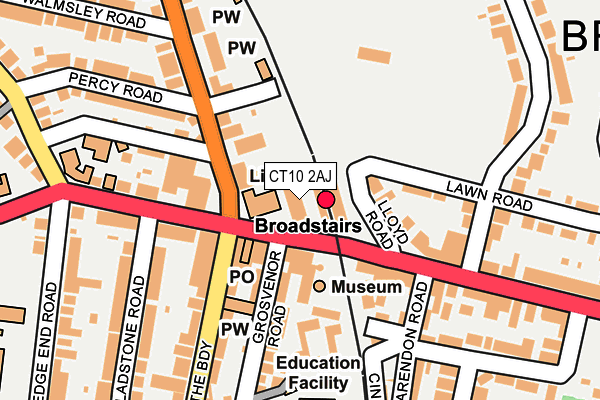 CT10 2AJ map - OS OpenMap – Local (Ordnance Survey)