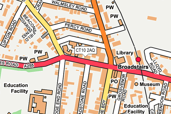 CT10 2AQ map - OS OpenMap – Local (Ordnance Survey)