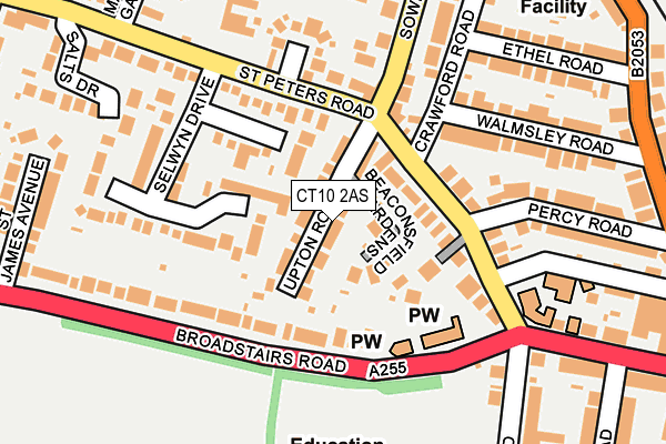 CT10 2AS map - OS OpenMap – Local (Ordnance Survey)