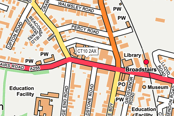 CT10 2AX map - OS OpenMap – Local (Ordnance Survey)