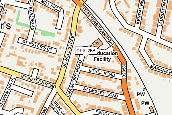 CT10 2BB map - OS OpenMap – Local (Ordnance Survey)