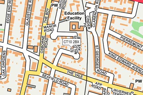 CT10 2BX map - OS OpenMap – Local (Ordnance Survey)