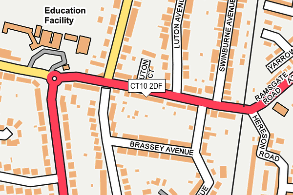 CT10 2DF map - OS OpenMap – Local (Ordnance Survey)
