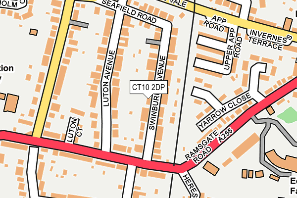 CT10 2DP map - OS OpenMap – Local (Ordnance Survey)