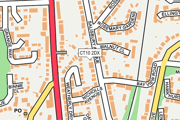 CT10 2DX map - OS OpenMap – Local (Ordnance Survey)