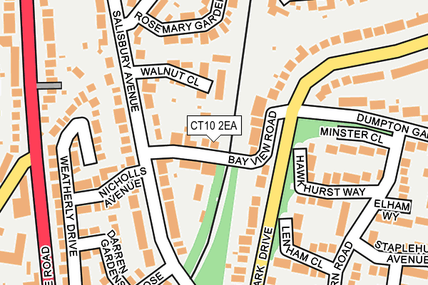 CT10 2EA map - OS OpenMap – Local (Ordnance Survey)
