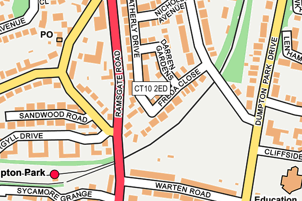 CT10 2ED map - OS OpenMap – Local (Ordnance Survey)