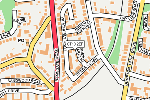 CT10 2EF map - OS OpenMap – Local (Ordnance Survey)