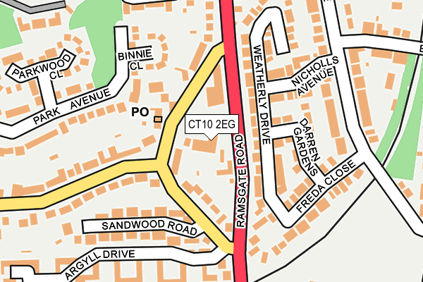 CT10 2EG map - OS OpenMap – Local (Ordnance Survey)