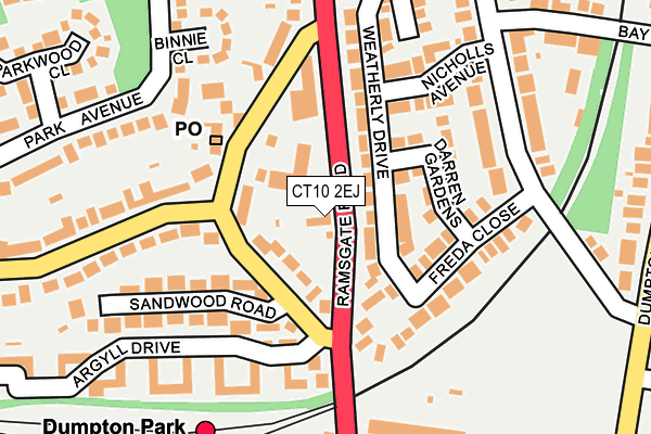 CT10 2EJ map - OS OpenMap – Local (Ordnance Survey)