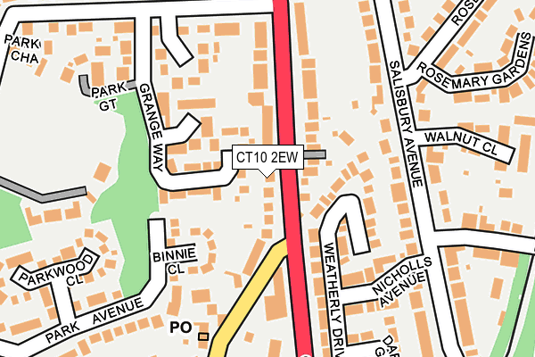 CT10 2EW map - OS OpenMap – Local (Ordnance Survey)