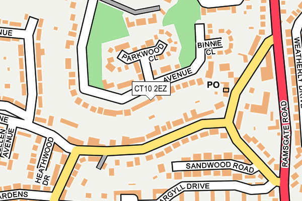 CT10 2EZ map - OS OpenMap – Local (Ordnance Survey)
