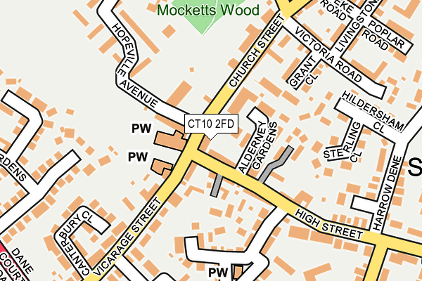 CT10 2FD map - OS OpenMap – Local (Ordnance Survey)