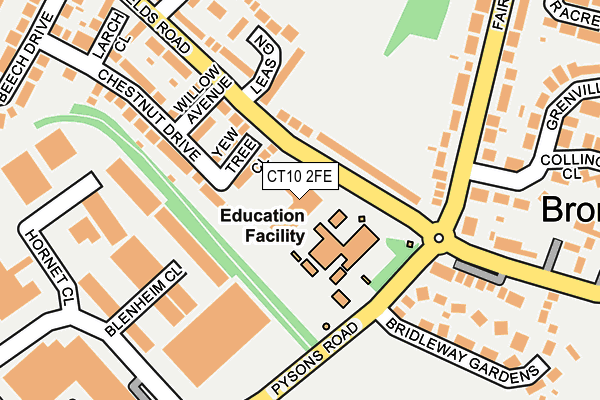 CT10 2FE map - OS OpenMap – Local (Ordnance Survey)