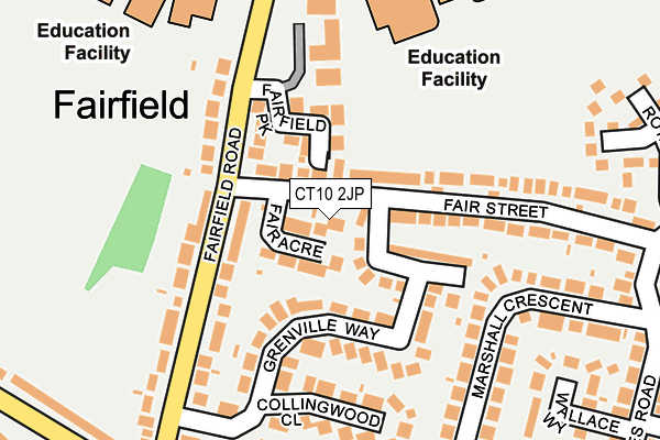 CT10 2JP map - OS OpenMap – Local (Ordnance Survey)