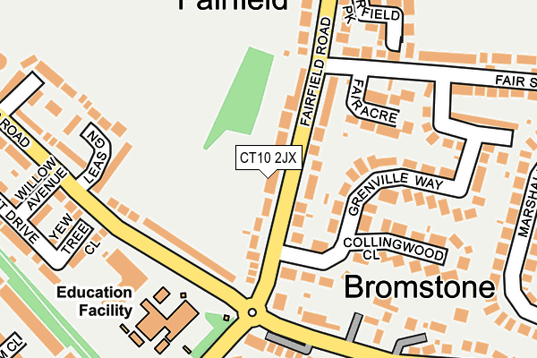 CT10 2JX map - OS OpenMap – Local (Ordnance Survey)