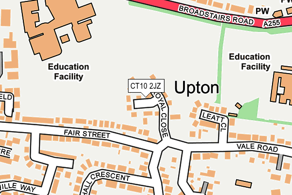 CT10 2JZ map - OS OpenMap – Local (Ordnance Survey)