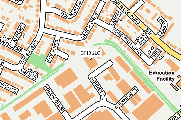 CT10 2LQ map - OS OpenMap – Local (Ordnance Survey)