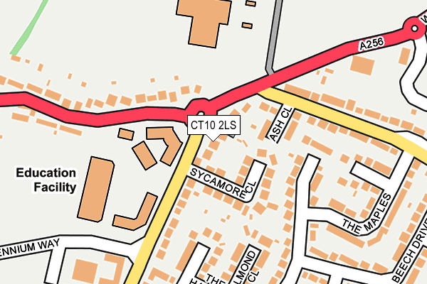 CT10 2LS map - OS OpenMap – Local (Ordnance Survey)