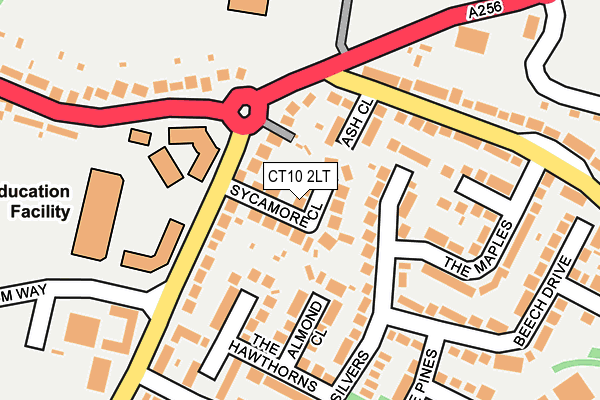 CT10 2LT map - OS OpenMap – Local (Ordnance Survey)
