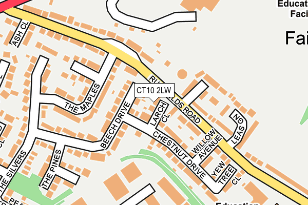 CT10 2LW map - OS OpenMap – Local (Ordnance Survey)