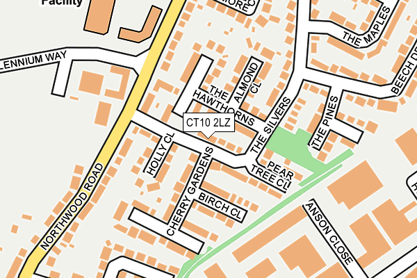 CT10 2LZ map - OS OpenMap – Local (Ordnance Survey)
