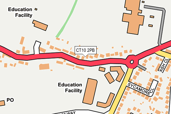 CT10 2PB map - OS OpenMap – Local (Ordnance Survey)