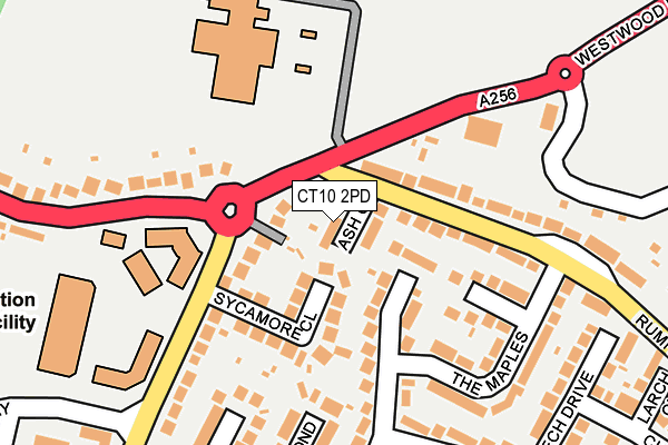 CT10 2PD map - OS OpenMap – Local (Ordnance Survey)