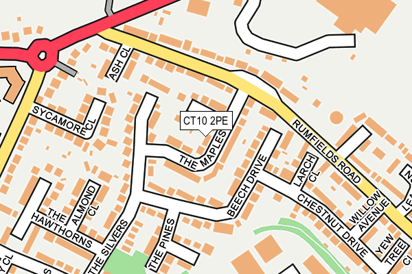 CT10 2PE map - OS OpenMap – Local (Ordnance Survey)