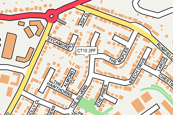 CT10 2PF map - OS OpenMap – Local (Ordnance Survey)