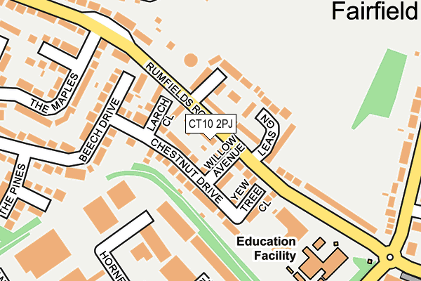 CT10 2PJ map - OS OpenMap – Local (Ordnance Survey)
