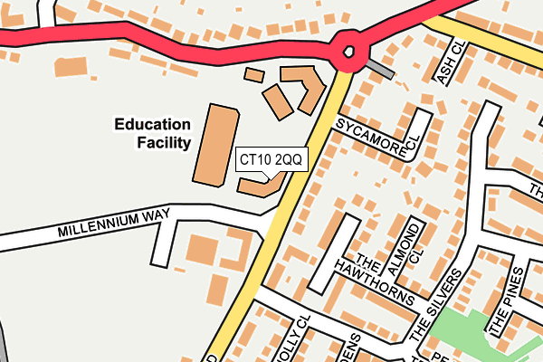 CT10 2QQ map - OS OpenMap – Local (Ordnance Survey)