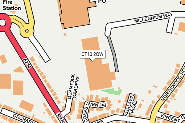 CT10 2QW map - OS OpenMap – Local (Ordnance Survey)
