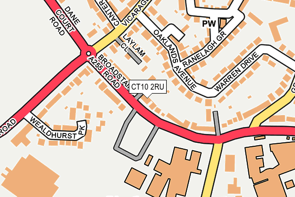 CT10 2RU map - OS OpenMap – Local (Ordnance Survey)