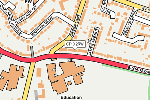 CT10 2RW map - OS OpenMap – Local (Ordnance Survey)