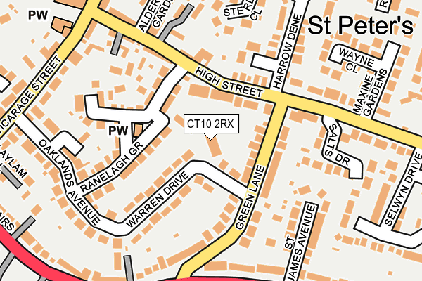 CT10 2RX map - OS OpenMap – Local (Ordnance Survey)