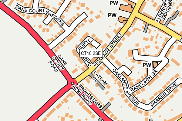 CT10 2SE map - OS OpenMap – Local (Ordnance Survey)