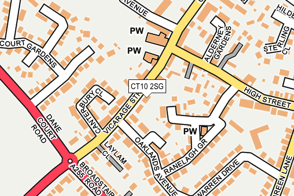 CT10 2SG map - OS OpenMap – Local (Ordnance Survey)