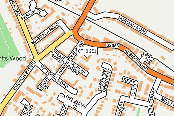 CT10 2SJ map - OS OpenMap – Local (Ordnance Survey)