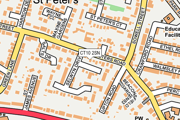 CT10 2SN map - OS OpenMap – Local (Ordnance Survey)