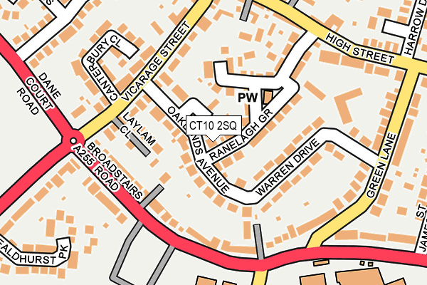 CT10 2SQ map - OS OpenMap – Local (Ordnance Survey)