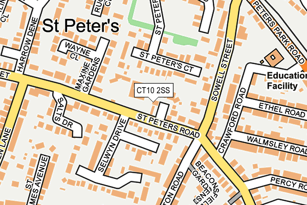 CT10 2SS map - OS OpenMap – Local (Ordnance Survey)