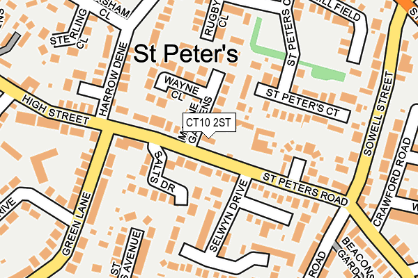 CT10 2ST map - OS OpenMap – Local (Ordnance Survey)