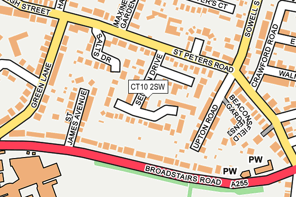CT10 2SW map - OS OpenMap – Local (Ordnance Survey)