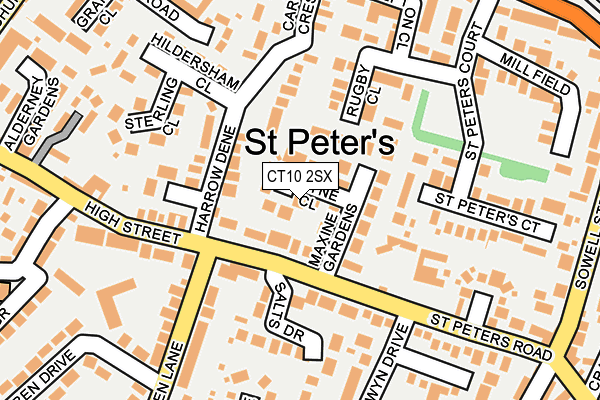 CT10 2SX map - OS OpenMap – Local (Ordnance Survey)